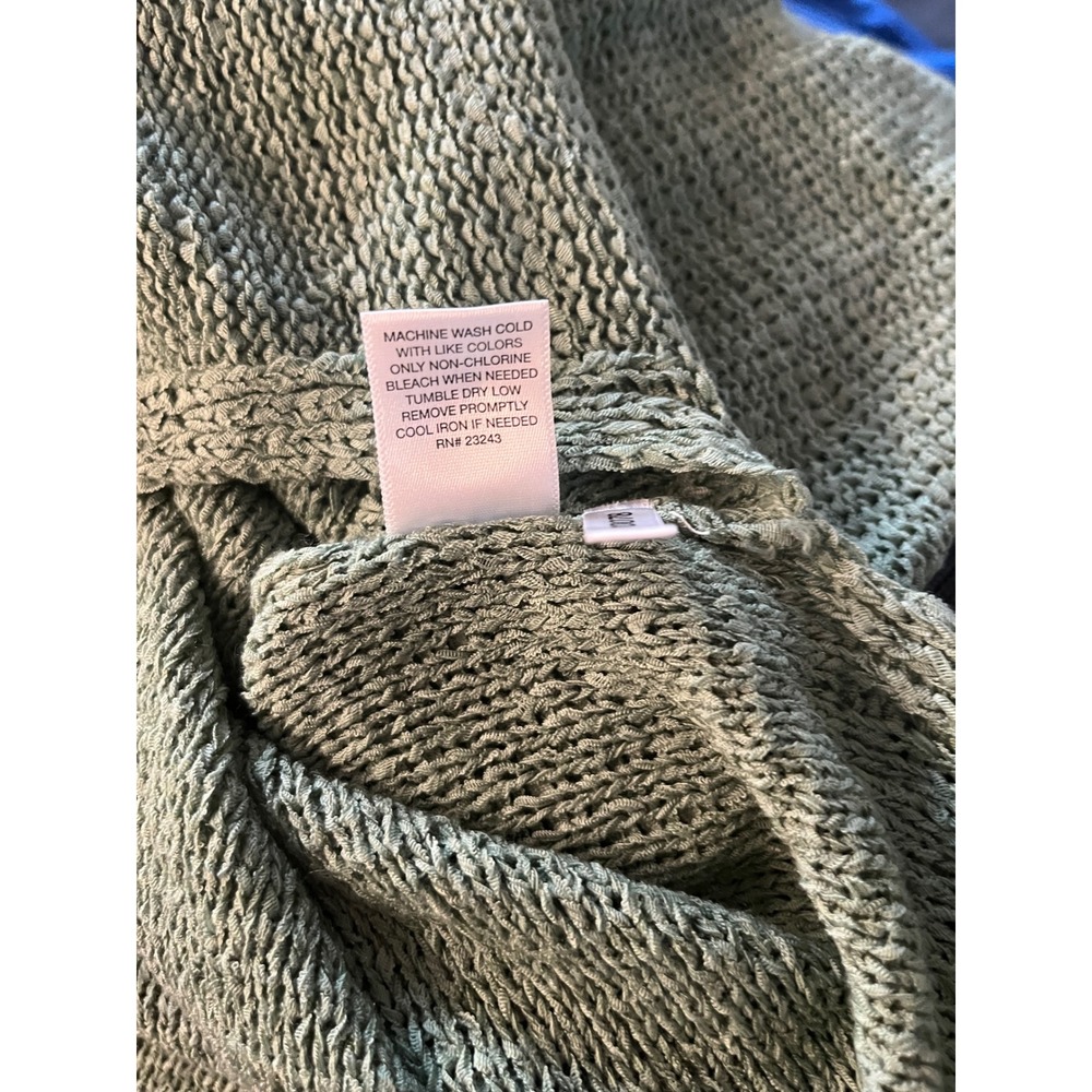 Soho New York & Co Sage Green Knit Tank Top Crisscross Back Sleeveless Sweater S - Picture 8 of 9